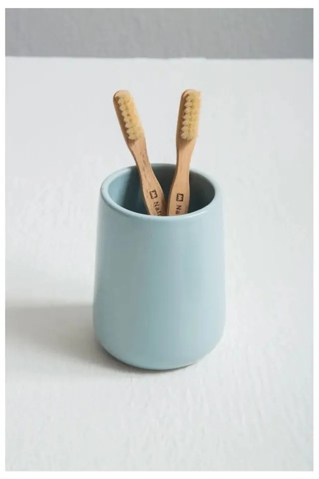 Jasnoniebieski kamienny zestaw akcesoriów łazienkowych Moon – Premier Housewares