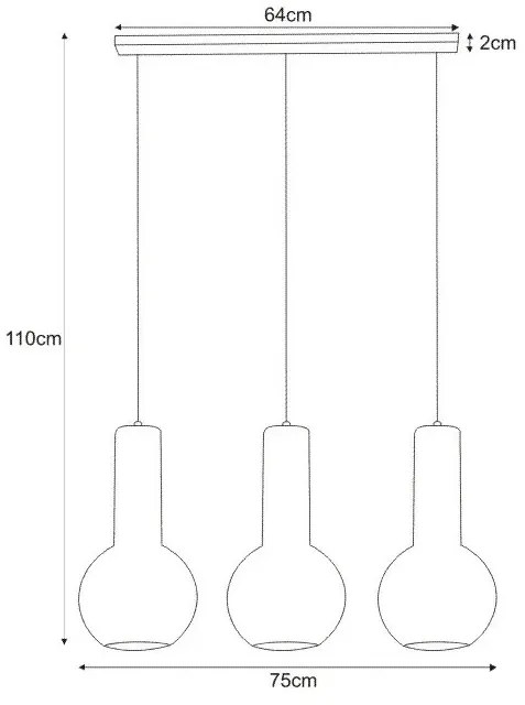 Czarno-złota loftowa lampa wisząca nad stół - 3X S135 L0-F74