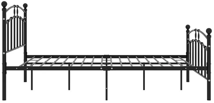 Czarne Metalowe Łóżko Pojedyncze 100X200 Cm A4-F04