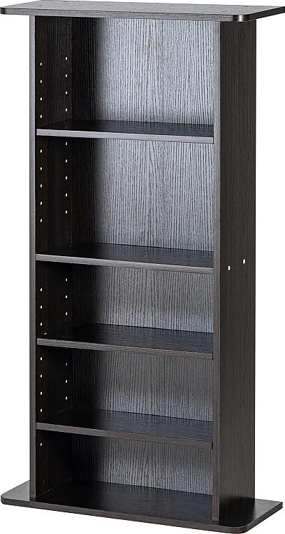 Meble do Schowy Multimedialne Regulowalne SucceBuy na 5 Poziomach, Możące Zawierać 240 CD, Espresso