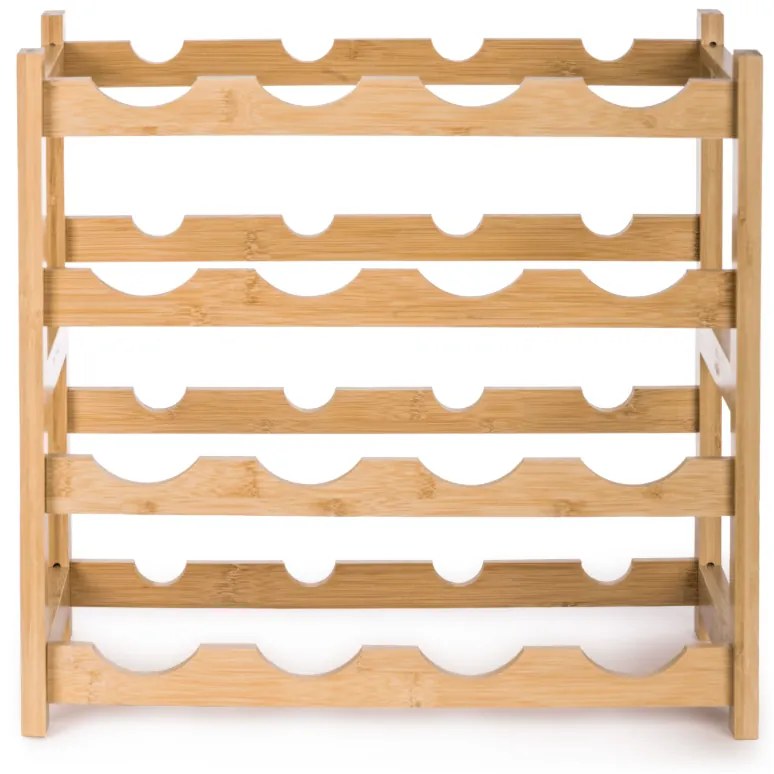 G21 Bambusowy regał na wino, 16 butelek, M