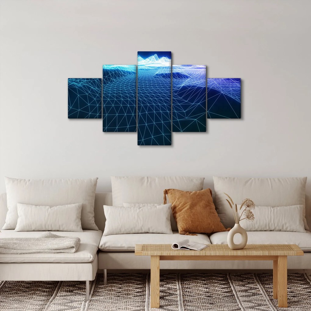 Obraz - Góry w modelu komputerowym (125x70 cm)