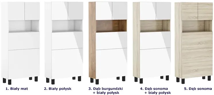 Regał z biurkiem składanym dąb sonoma D1-B28