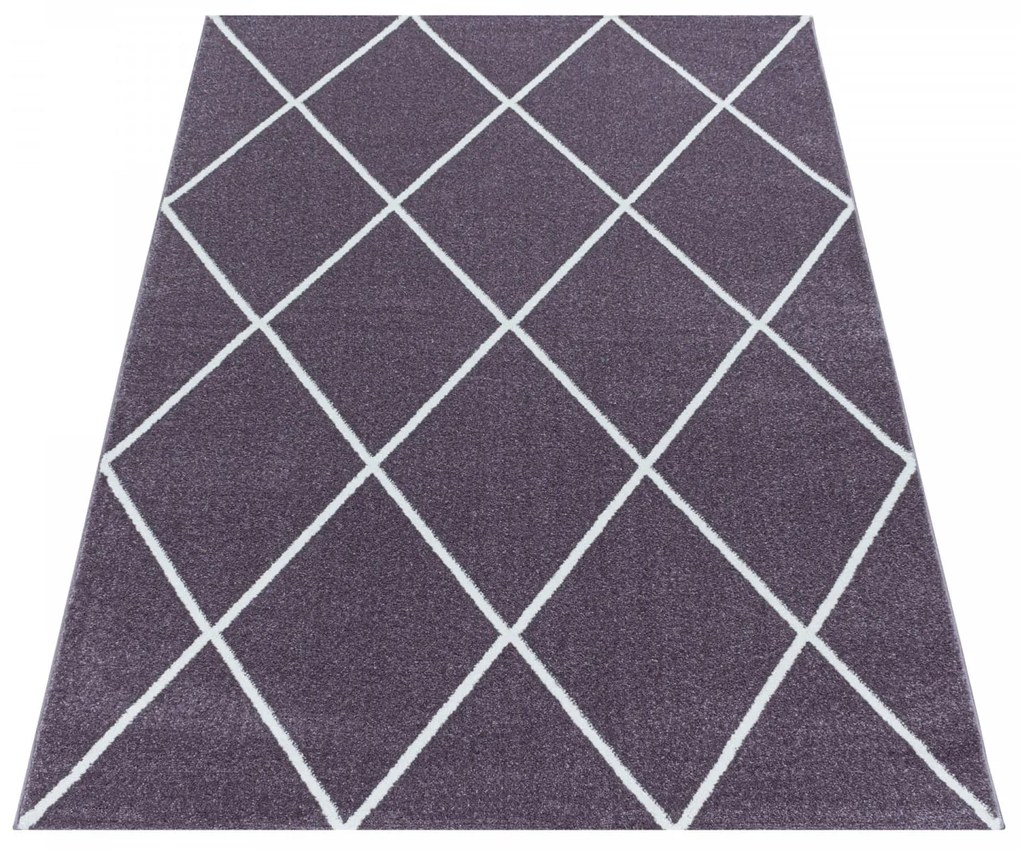 Dywan nowoczesny Rio romby fioletowy 200 cm x 290 cm
