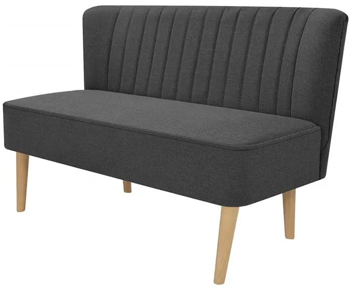 Romantyczna sofa Lernes - grafitowa
