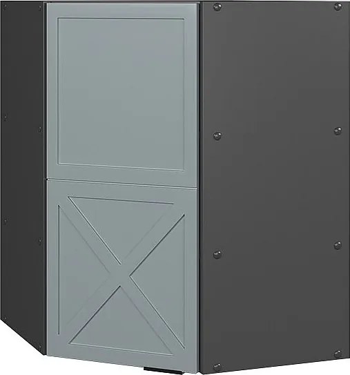 Szafka wisząca narożna jasnoniebiesko-szary 57x34.1x72 fame-line