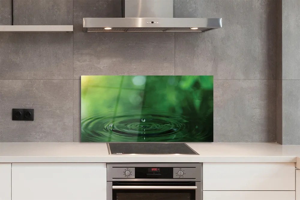 Szklany Panel Czysta Kropla w Makro