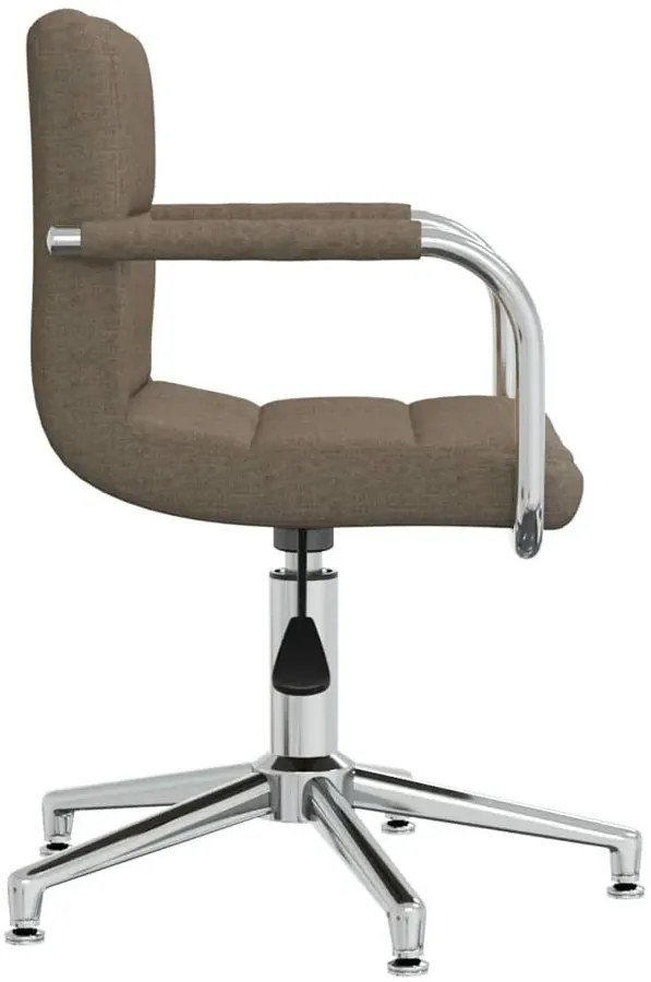 Pikowany fotel biurowy obrotowy bez kółek taupe B7-R59