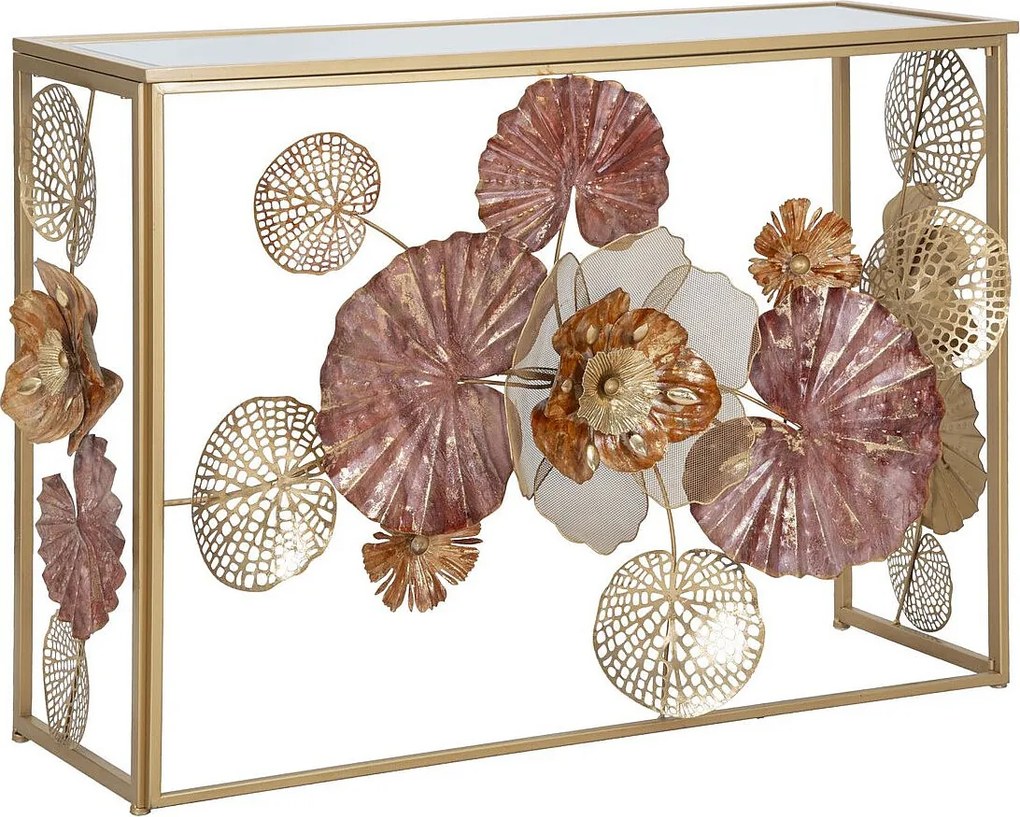 Stolik Konsolowy Liść 69, Wielokolorowy, 114x41,5x80 cm, Kendra Home