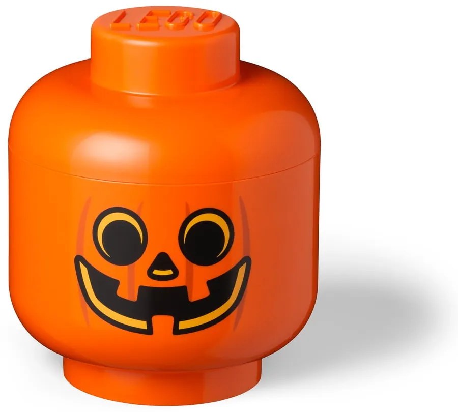 Pomarańczowe pudełko do przechowywania LEGO® Pumpkin Head L