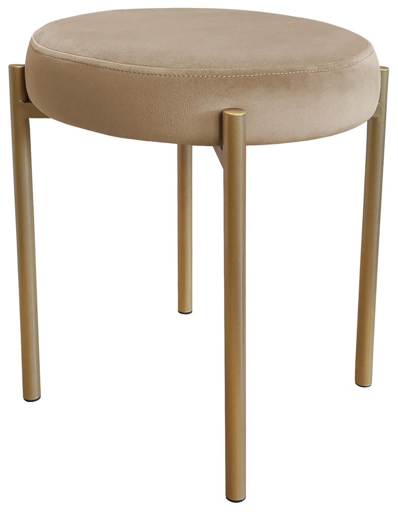 TABORET DIOR STOŁEK LOFT metal podstawa złota MG06