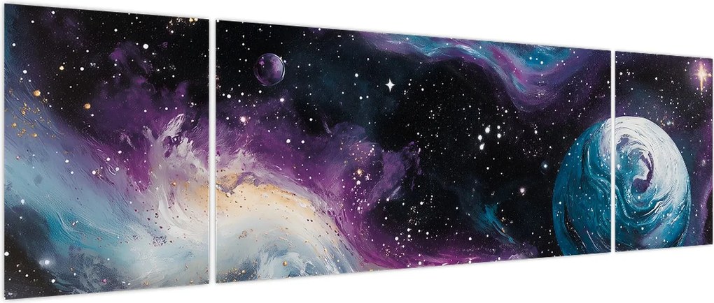 Obraz - Malowany wszechświat (170x50 cm)
