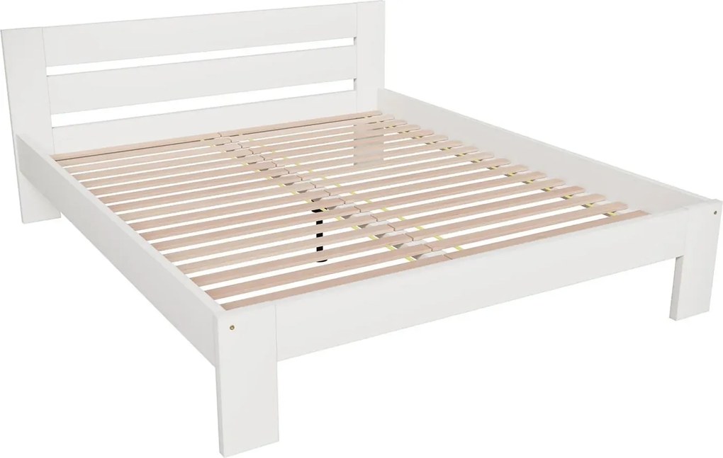 Łóżko podwójne w kolorze białym 160x200 D0-R95