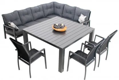 PRATO EXPERT LOUNGE - aluminiowy zestaw ogrodowy 3+1+1