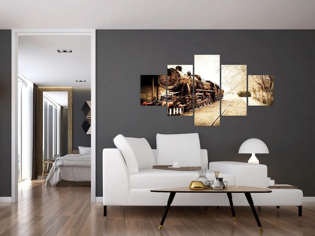 Obraz - Zabytkowa lokomotywa (125x70 cm)