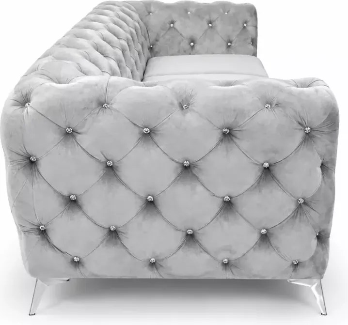Sofa 3 osobowa Moet głęboko pikowana elegancka do salonu na nóżkach