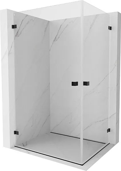 Mexen Lunar-B Duo kabina prysznicowa uchylna 100 x 85 cm, transparent, czarna - 832-100L-085P-70-00
