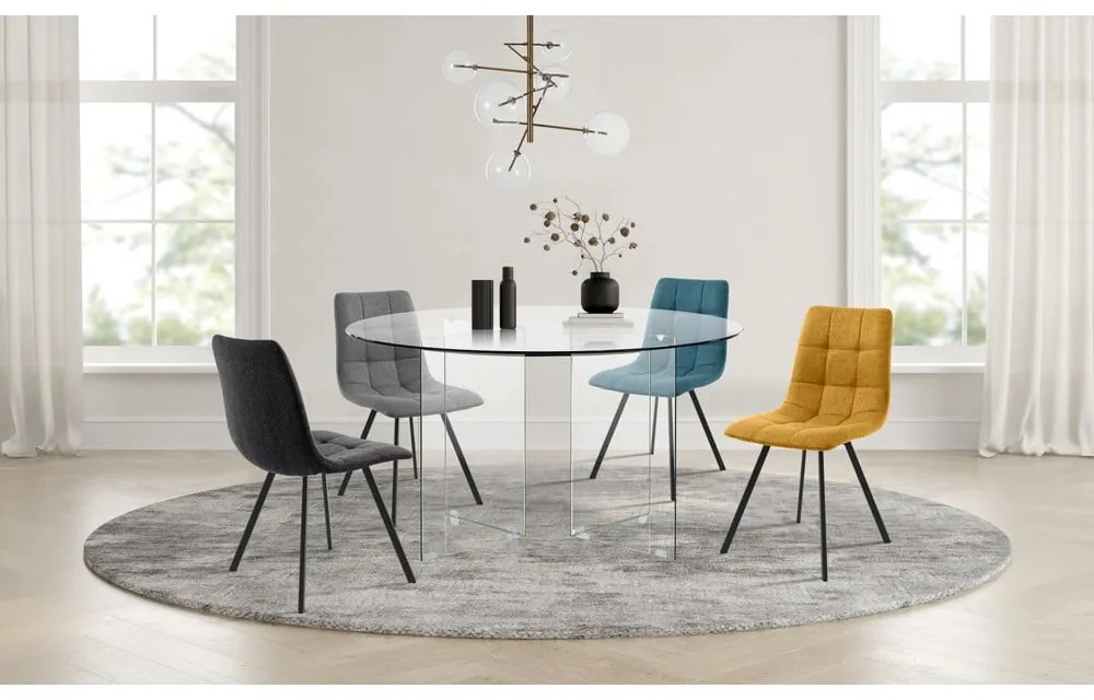 Szklany okrągły stół ø 130 cm Kaya – Tomasucci
