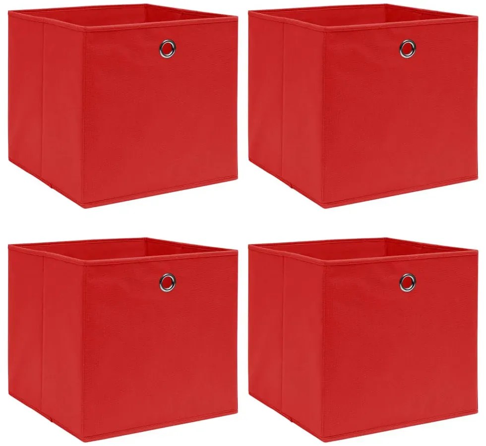 Zestaw czerwonych pudełek z materiału 4 sztuki W8-F02