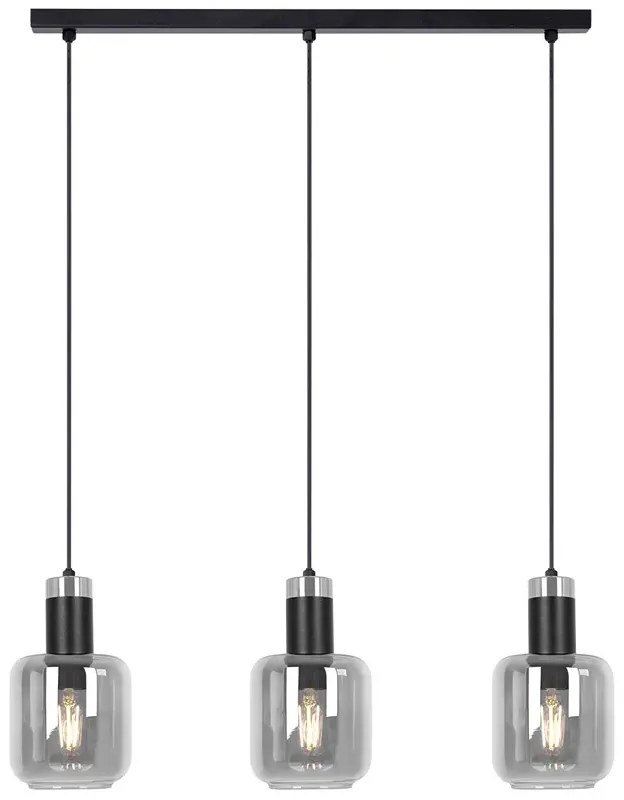 Potrójna wisząca grafitowa lampa T6-M01