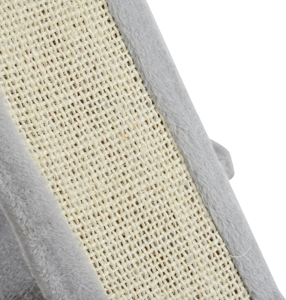 PawHut Drapak dla kota z sizalowymi słupkami Jasnoszary Stabilne drzewko do zabawy i wypoczynku | Aosom PL