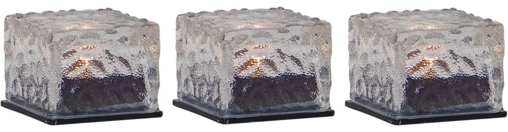 Zewnętrzne świeczki solarne LED zestaw 3 szt. (wysokość 5,5 cm) Icecube – Star Trading