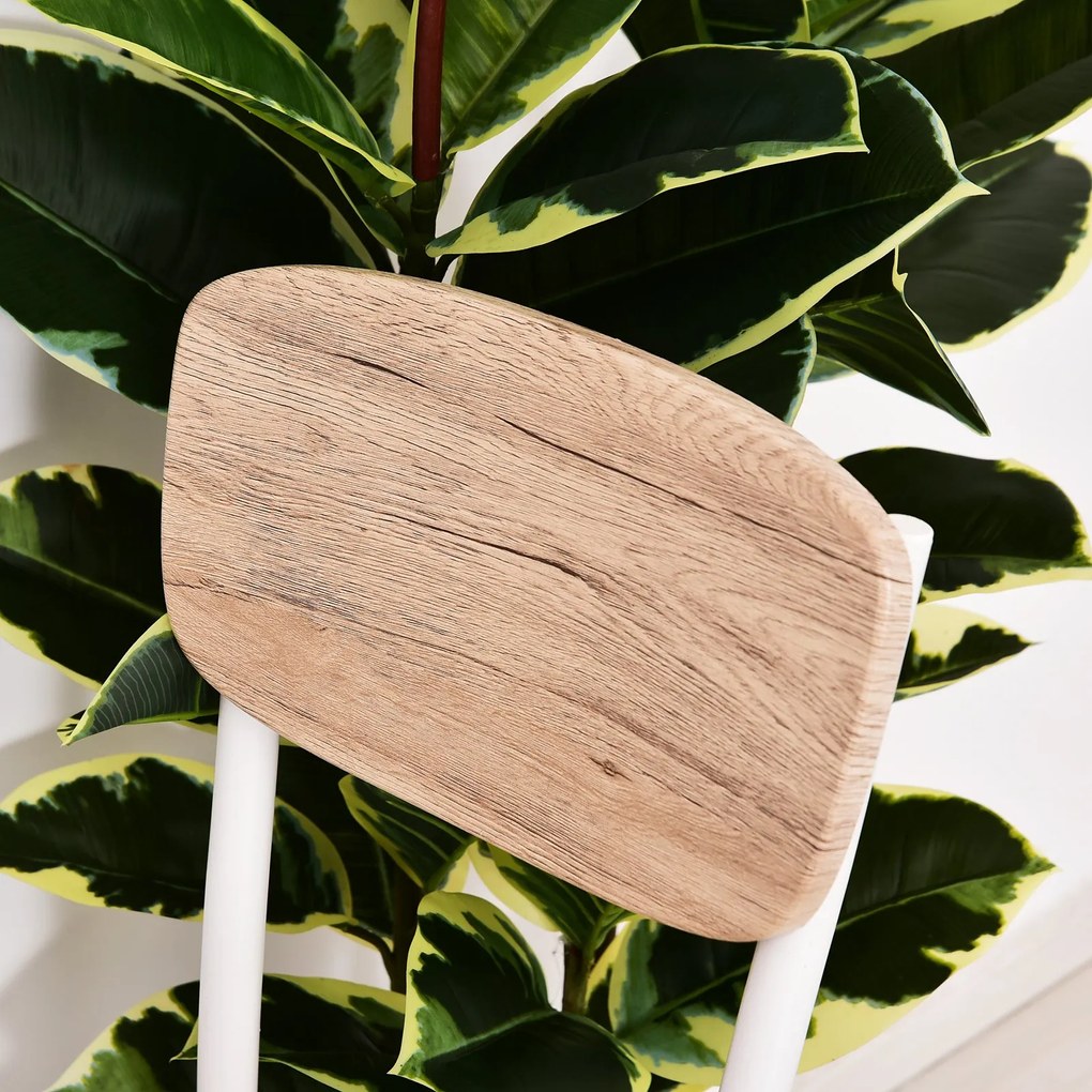 HOMCOM Zestaw do jadalni 3 części Stół i krzesła Drewniany komplet do kuchni Naturalny wygląd | Aosom PL