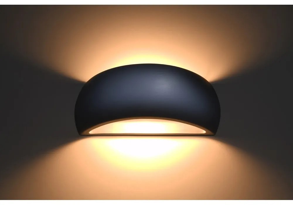 Szary ceramiczny kinkiet Sollux Palermo