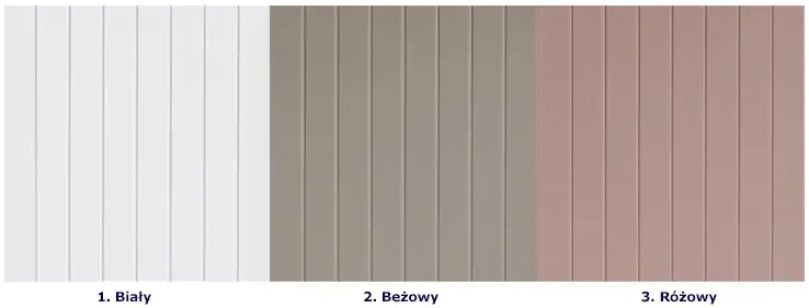 Różowy wiszący regał łazienkowy z lamelami N8-B45
