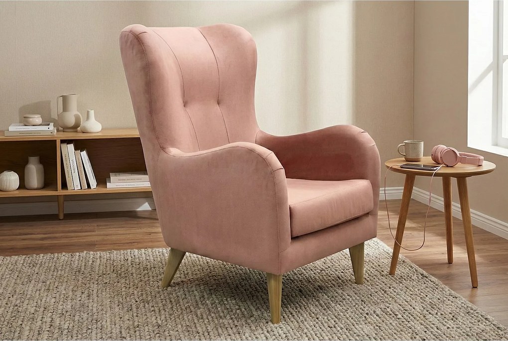 Elegancki fotel Roland z profilowanym siedziskiem i oparciem