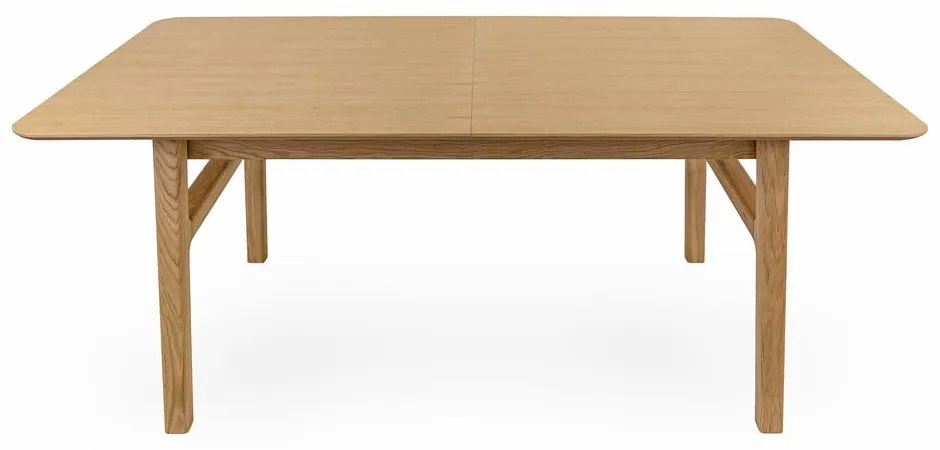 Rozkładany stół z dodatkowym blatem w dekorze dębu 90x180 cm Curved – Woodman