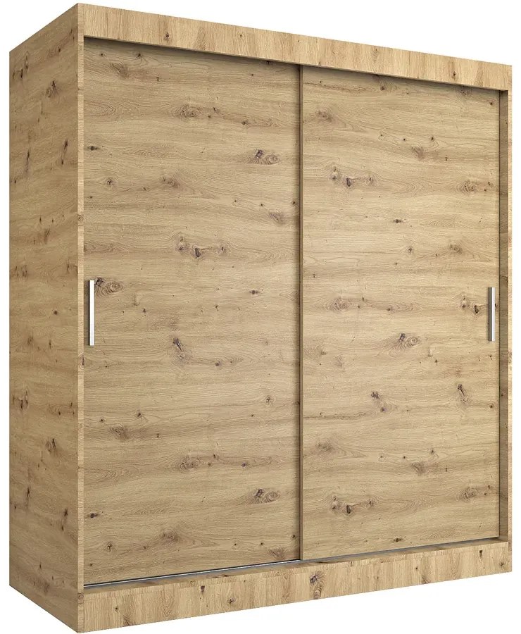 Szafa przesuwna 180 cm dąb artisan - Erco 5X