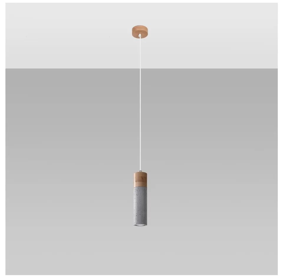 Szara lampa wisząca ø 7 cm Susanna – Nice Lamps