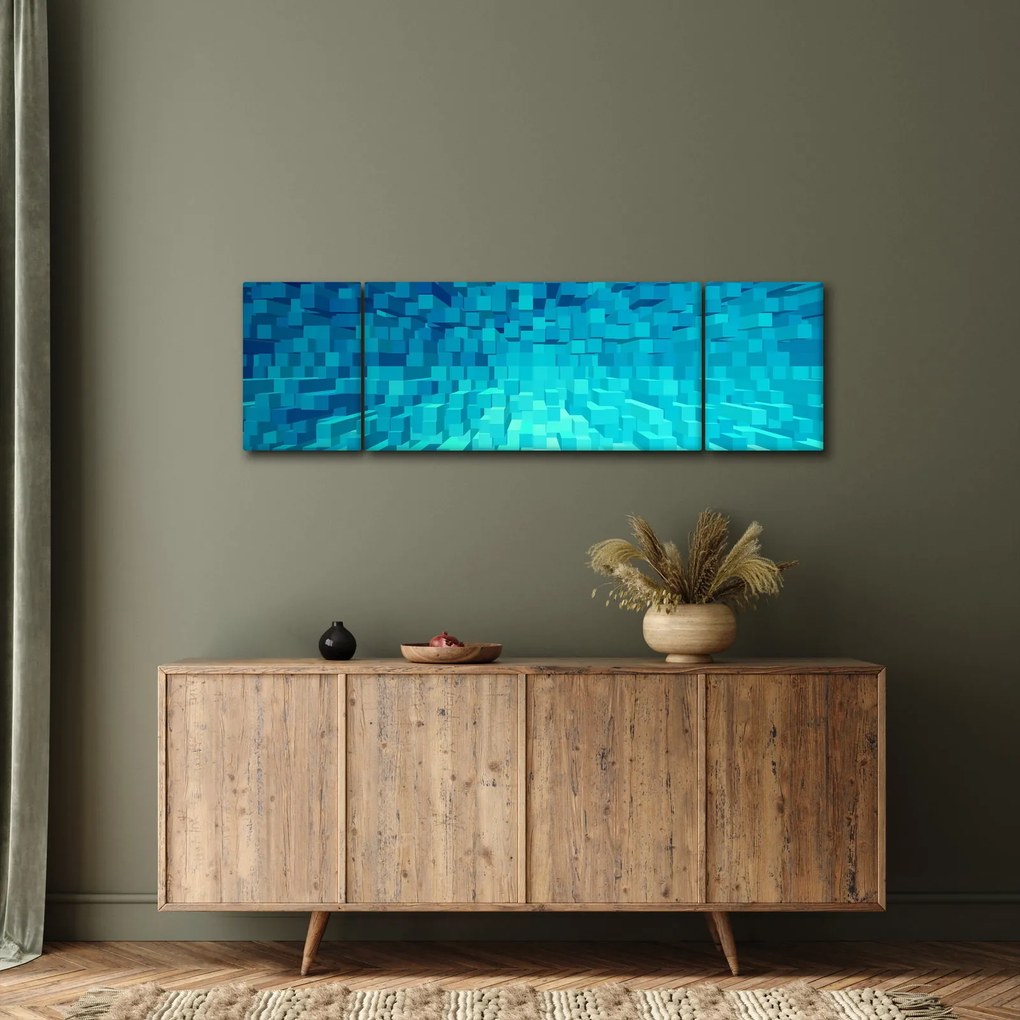 Obraz - abstrakcyjne kostki (170x50 cm)