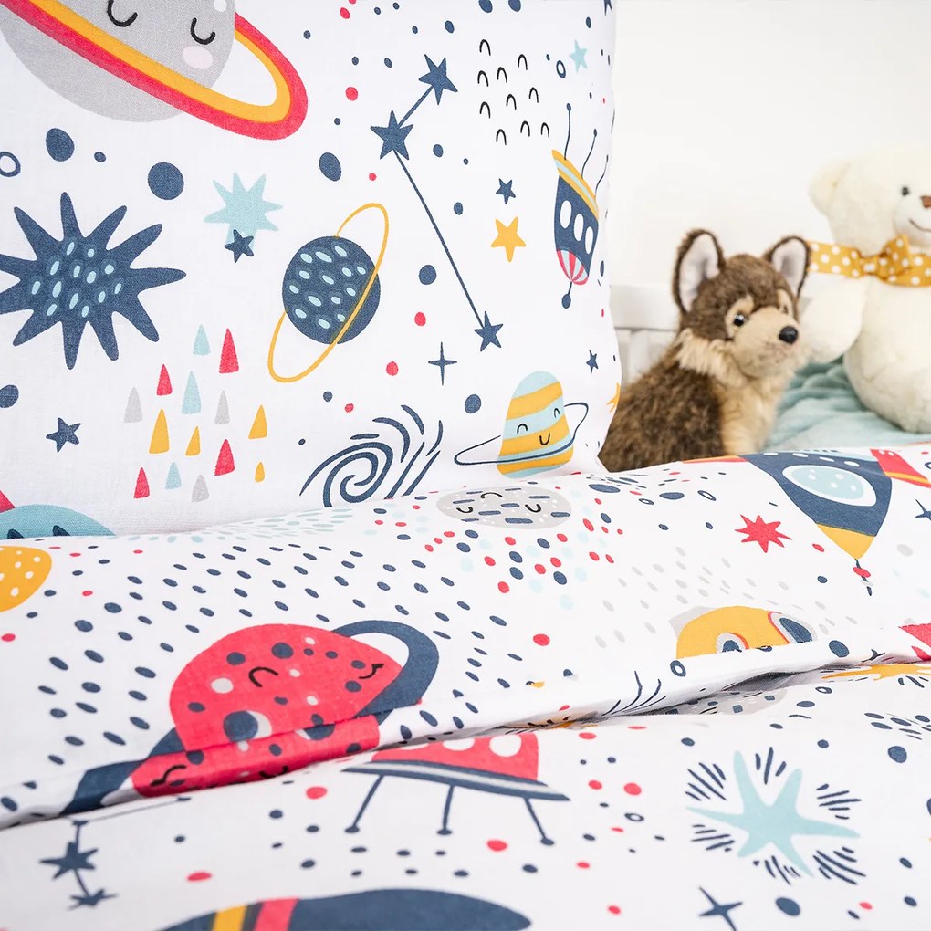 4Home dziecięca pościel bawełniana do łóżeczka Cosmic Adventure, 100 x 135 cm, 40 x 60 cm