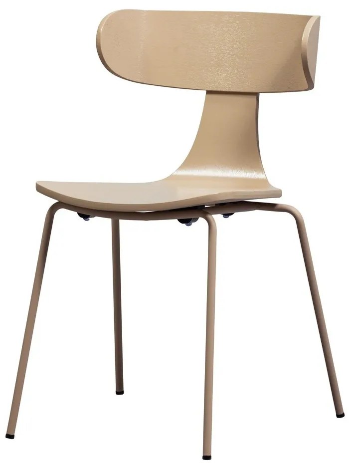 Krzesło sztaplowane w dekorze jesionu w naturalnym kolorze Form – WOOOD