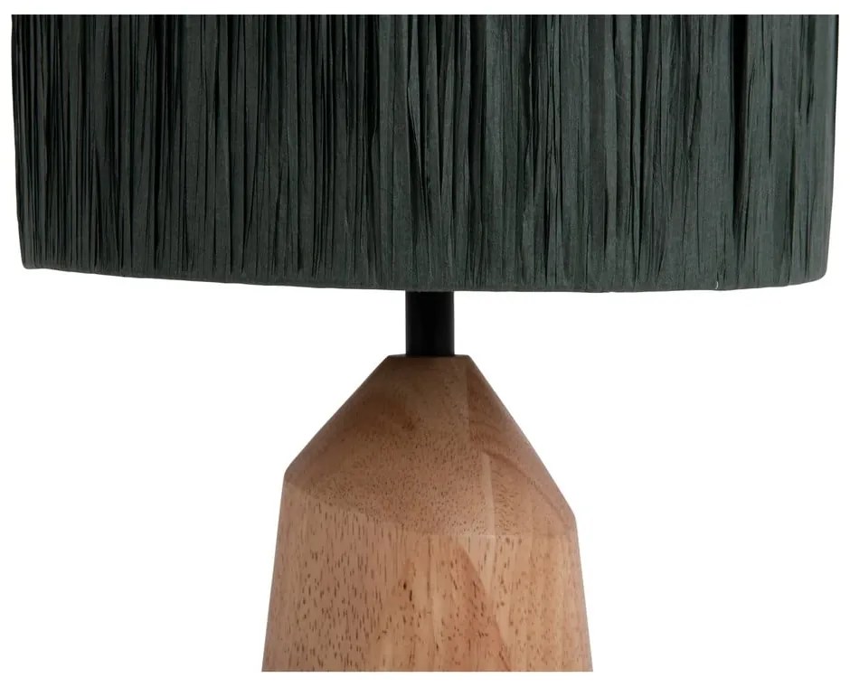 Czarna lampa stołowa z kloszem z plecionki papierowej (wys. 35,5 cm) Sheer Trapeze – Leitmotiv