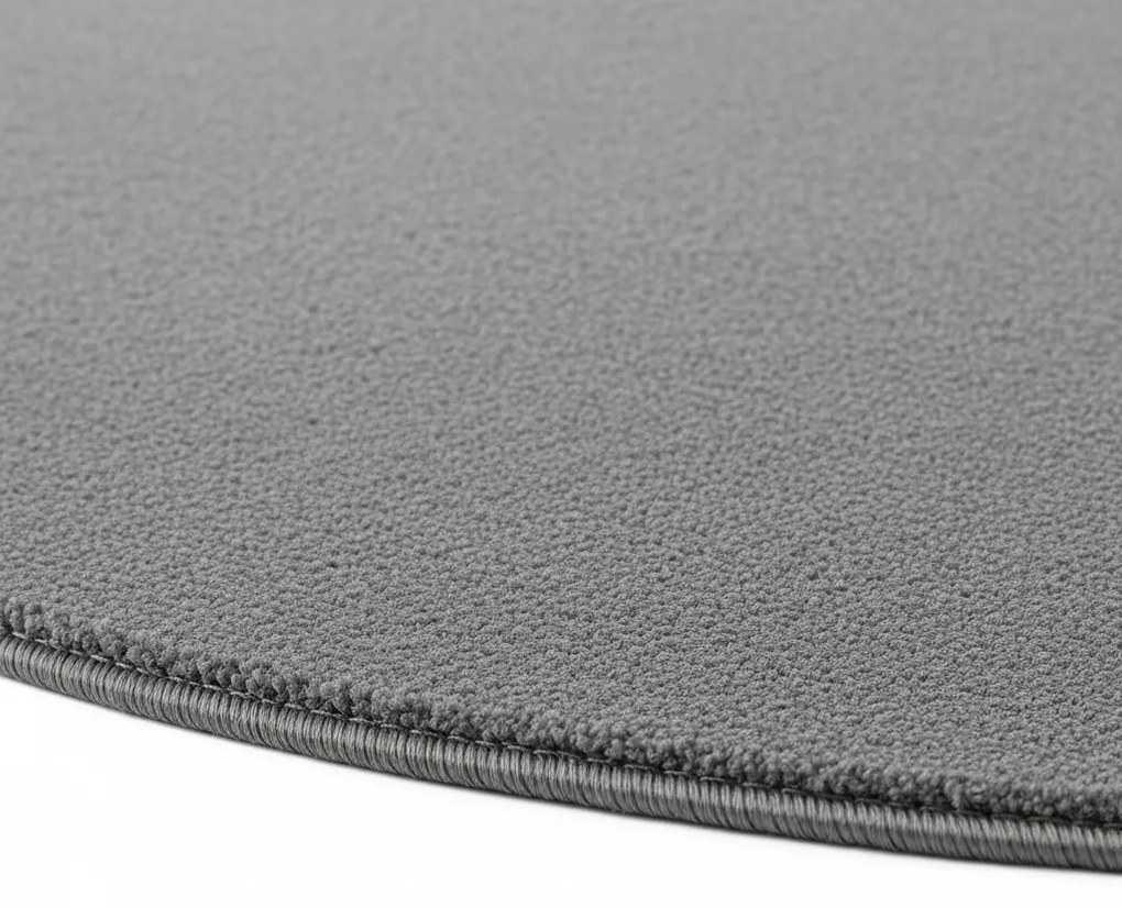 Dywan pluszowy Joy ciemny szary koło 160 cm x 160 cm