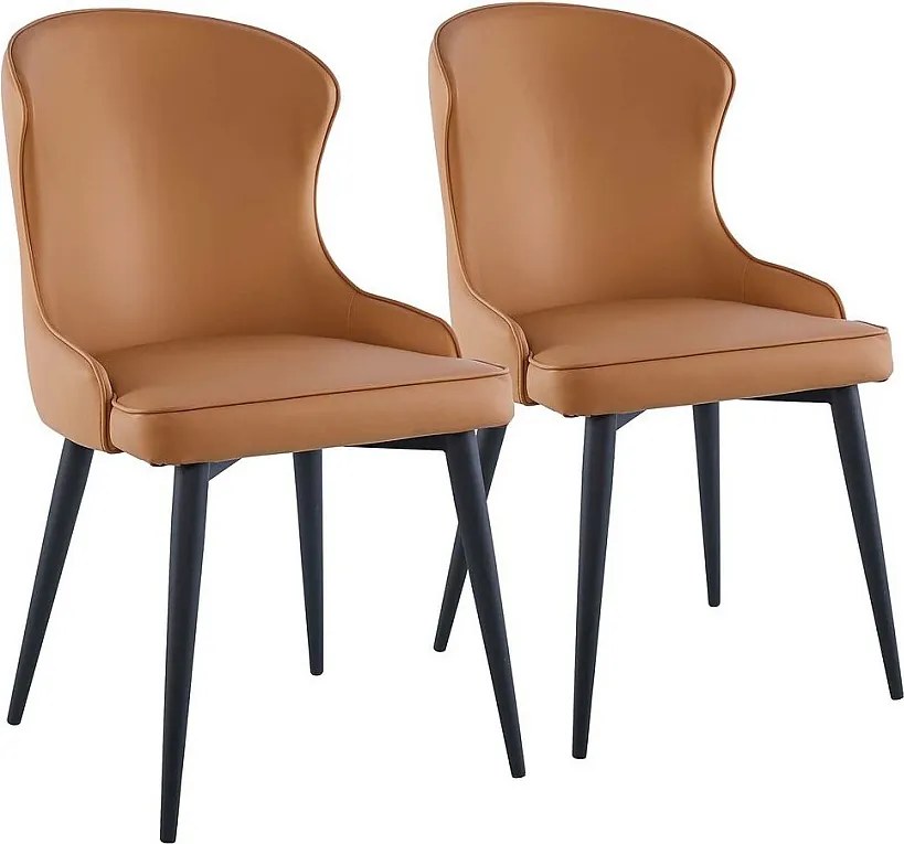 Zestaw 2 krzesel "Tina" – brazowy