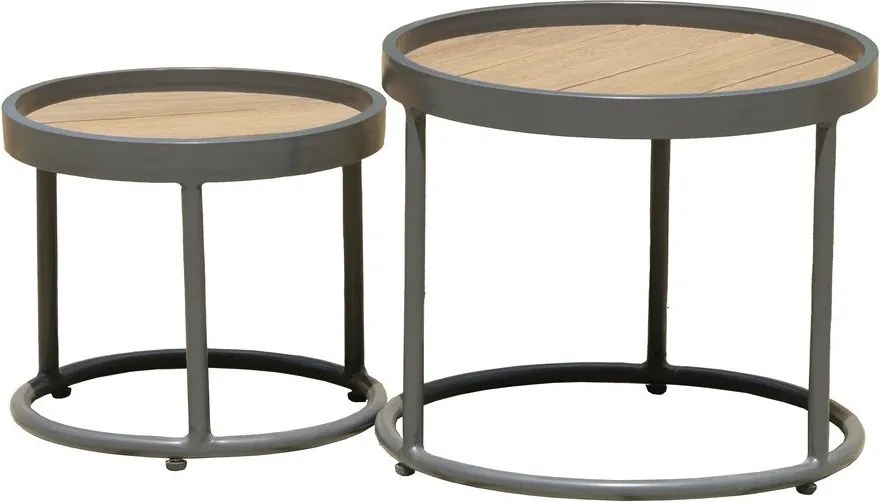 Okrągłe stoliki ogrodowe zestaw 2 szt. ø 50 cm Silea – Garden Pleasure