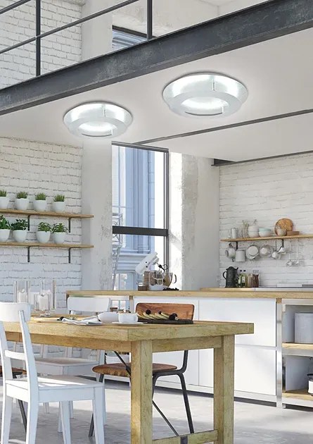 Biały okrągły plafon LED 50 cm - D156-Azalia