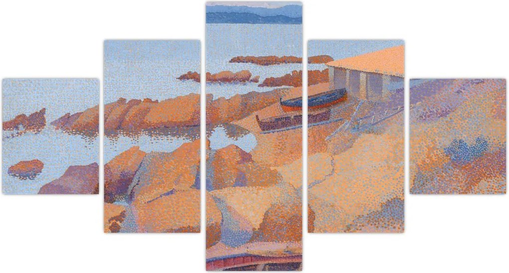 Obraz - Henri Edmond Cross, Calanque des Antibois, reprodukcje (125x70 cm)