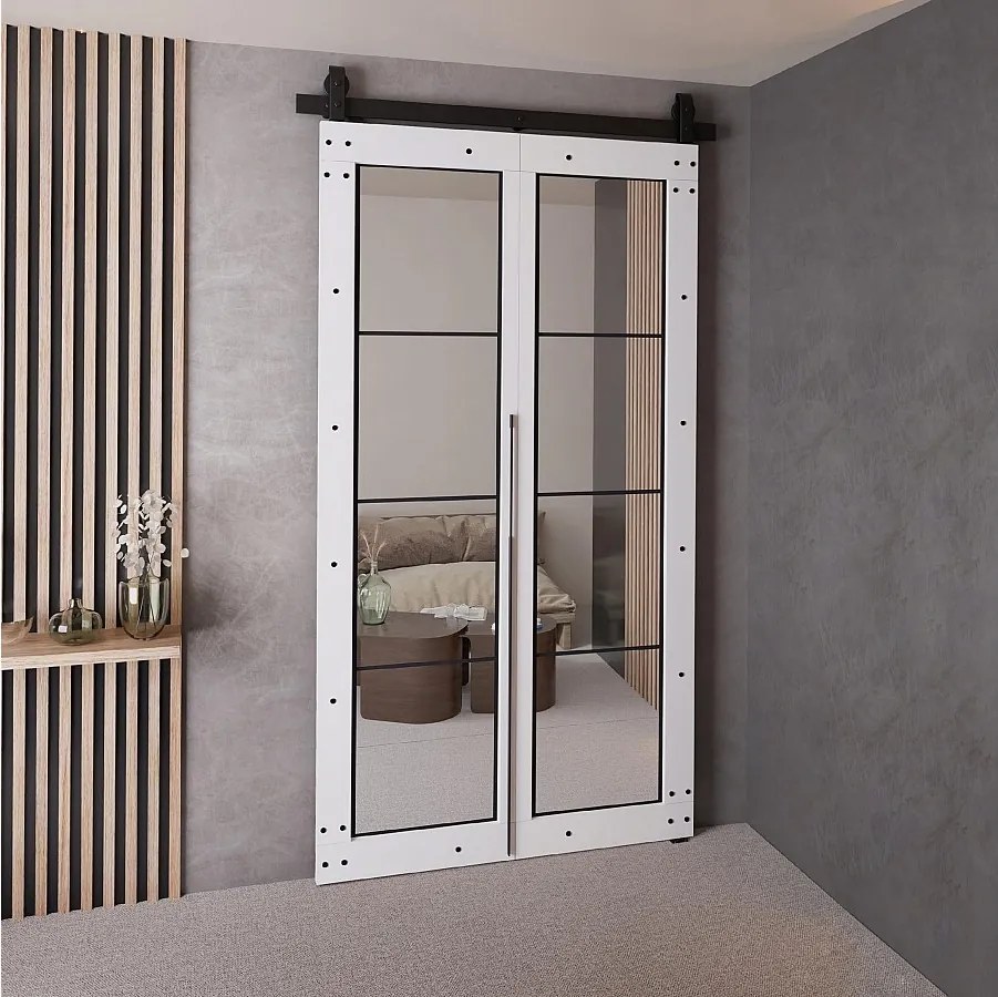 Drzwi Przesuwne QUDIO M6 Biały 90