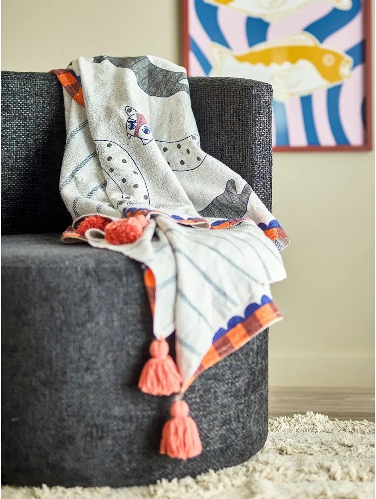 Koc z mieszanki bawełny 130x155 cm Missy – Bloomingville