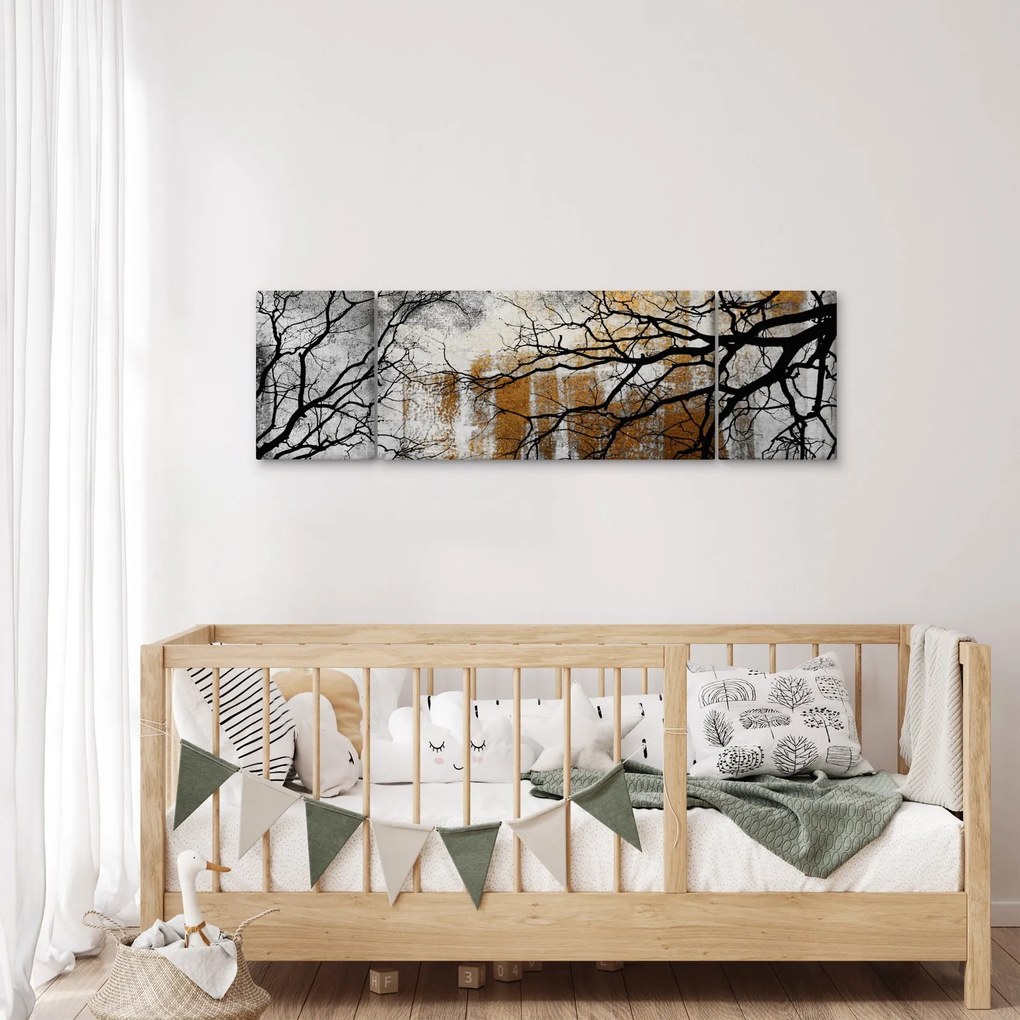 Obraz - Sylwetki drzew (170x50 cm)