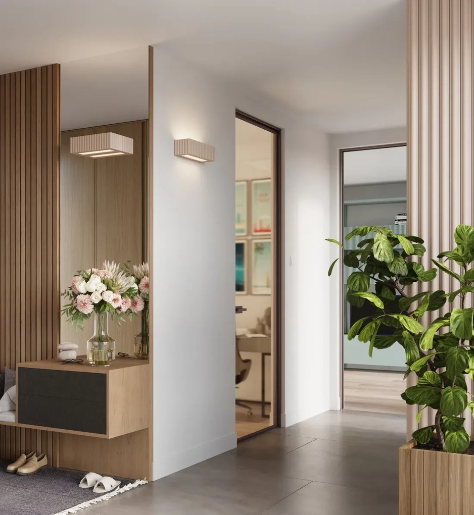 Ceramiczny kinkiet w kolorze taupe - M167-Kasena