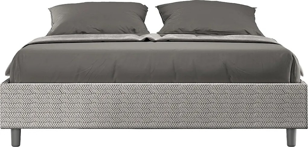 Łóżko bez stelaża tapicerowane 160x210 tkaniny Aragona 1 Biały Azelia