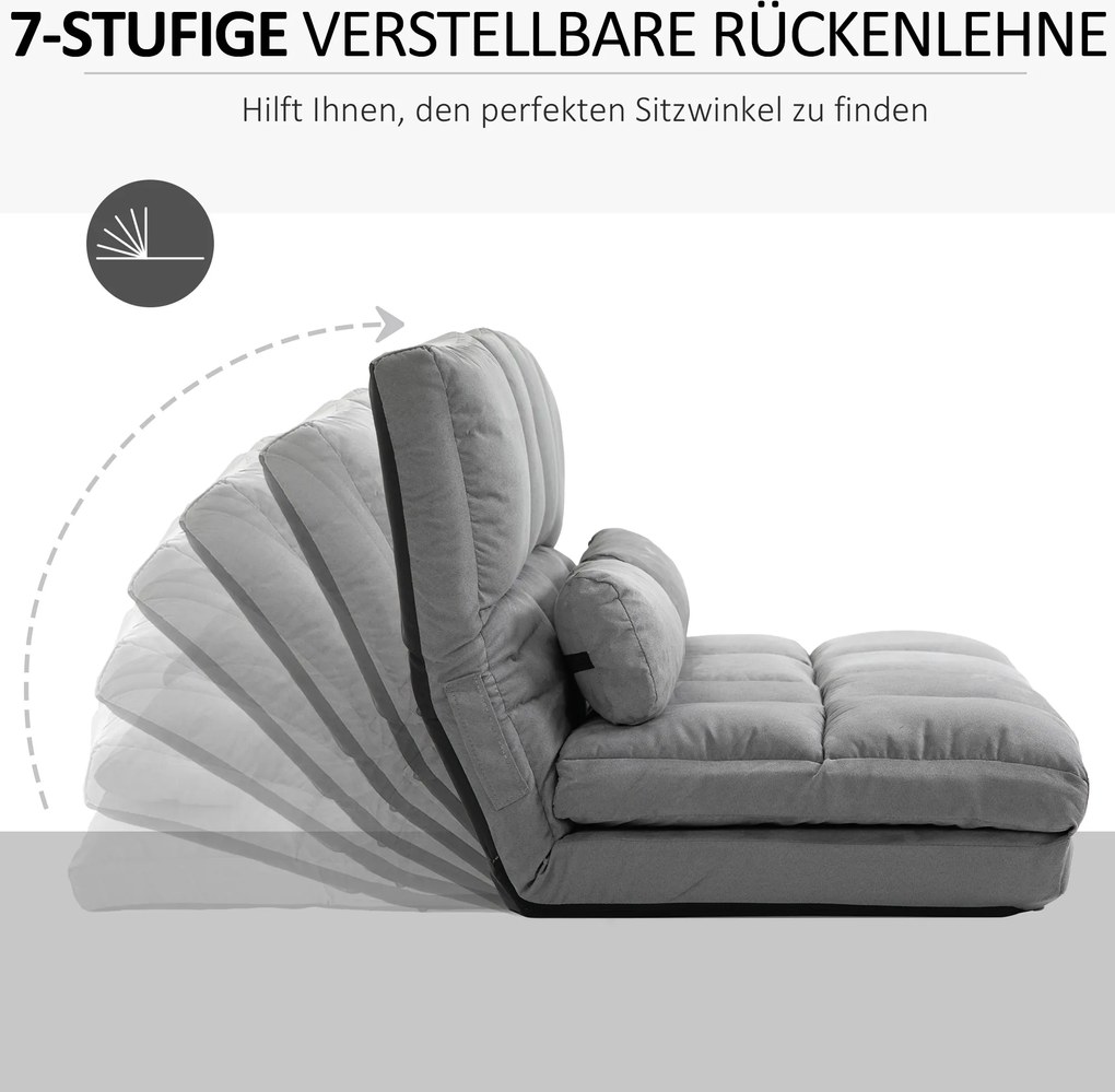 HOMCOM krzesło podłogowe 2 w 1