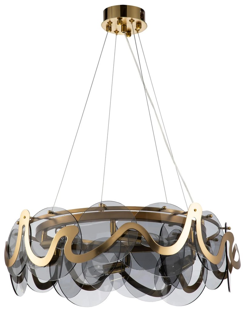 Lampa sufitowa wisząca APP1545-8CP Złota Szczotkowana