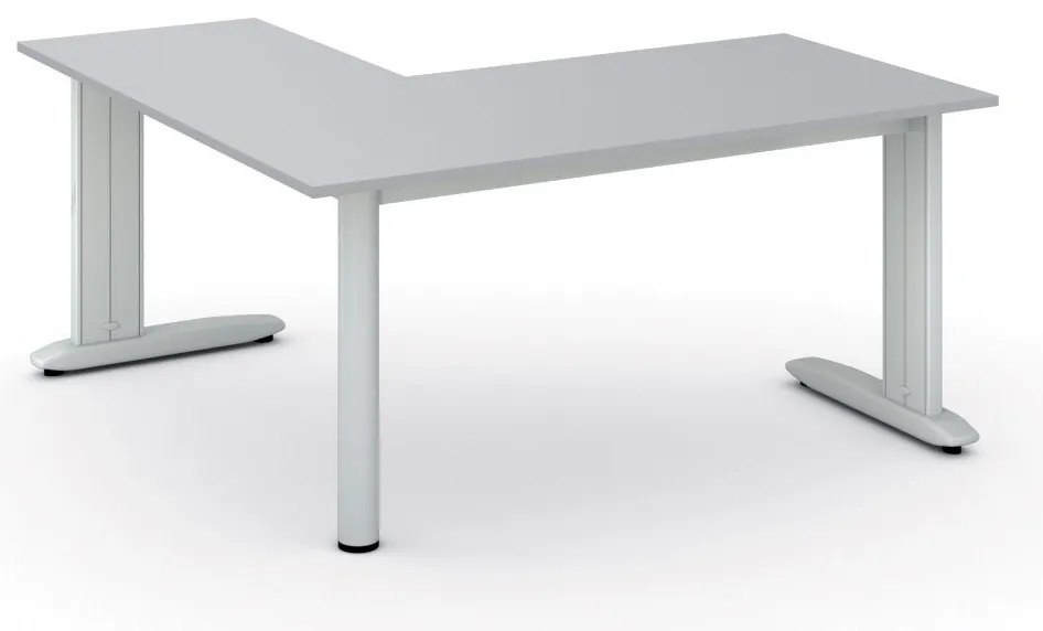 Narożne biurko PRIMO FLEXIBLE, 160x160 cm, szary